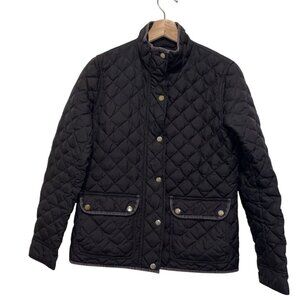 J.Crew Black Full Zip Snap Closures Puffer Down Jacket Women's Size XS